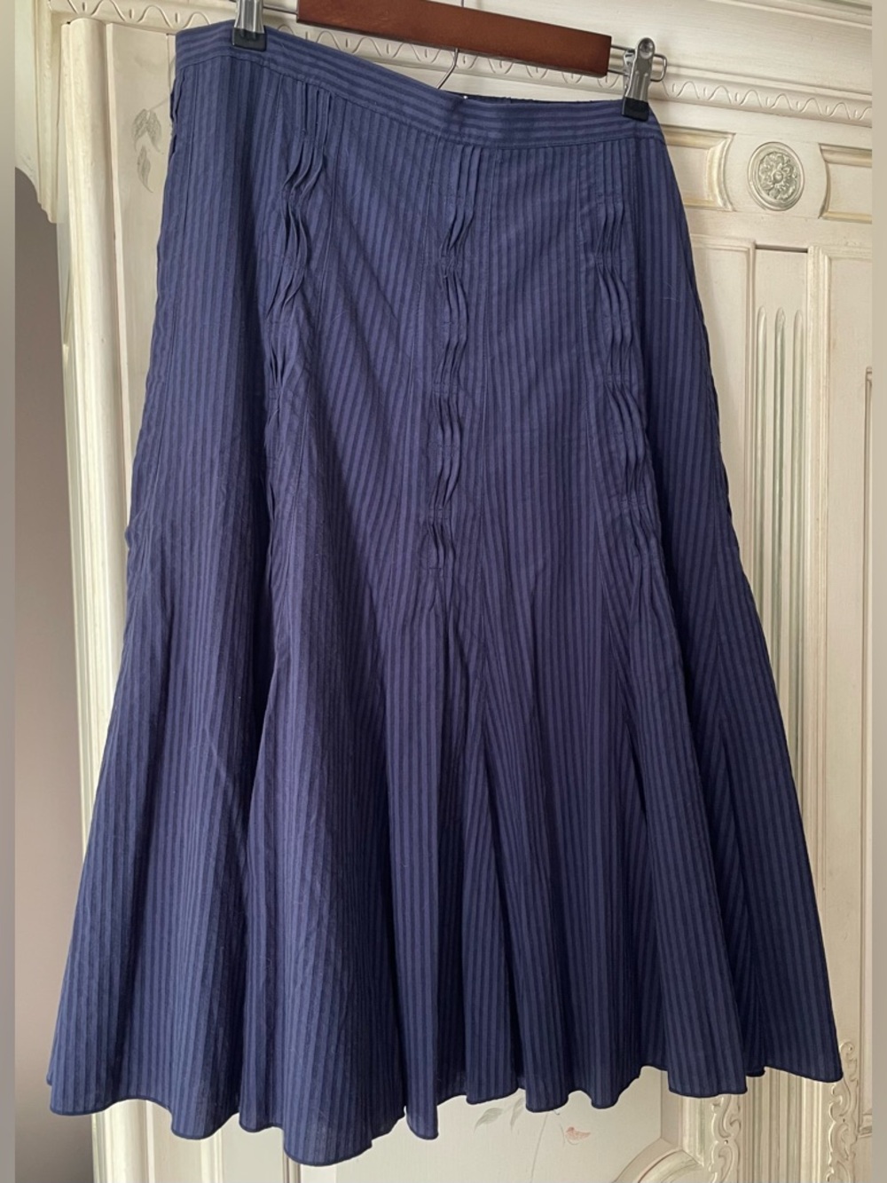 Coldwater Creek Navy A-Line Full Skirt